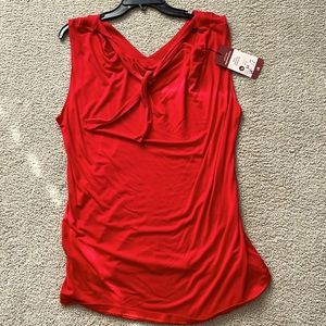 CAbi NWT sleeveless tie back tee